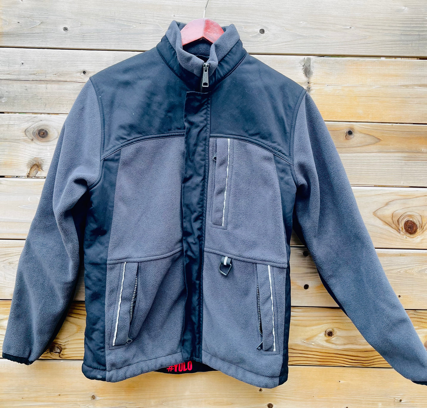 MENS DuraDrive Yolo Charcoal/Black Fleece Work Jacket Size S