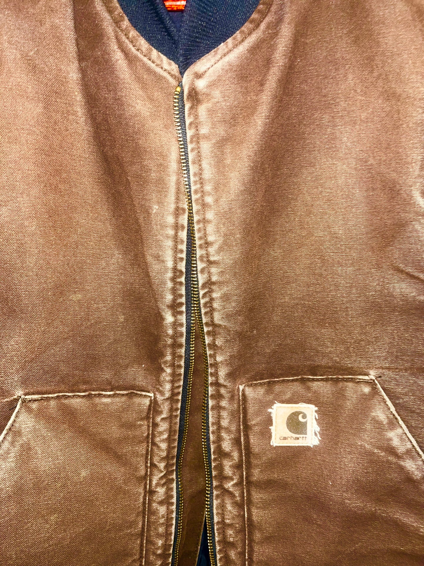 VINTAGE Carhartt Lined Workwear Vest Jacket sz M/L Adult