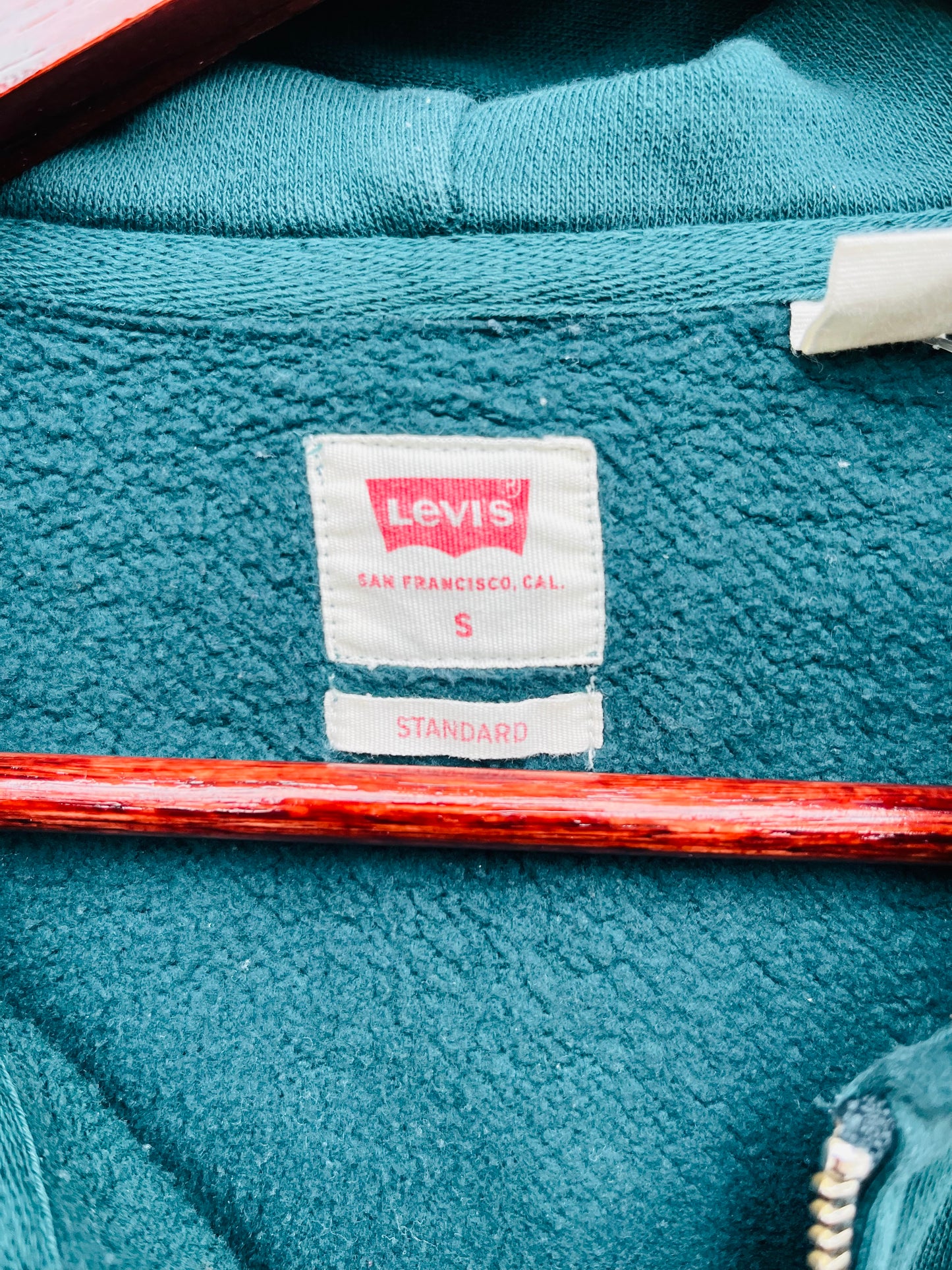LEVI'S SWEATSHIRT FULL ZIP HOODIE SIZE SMALL