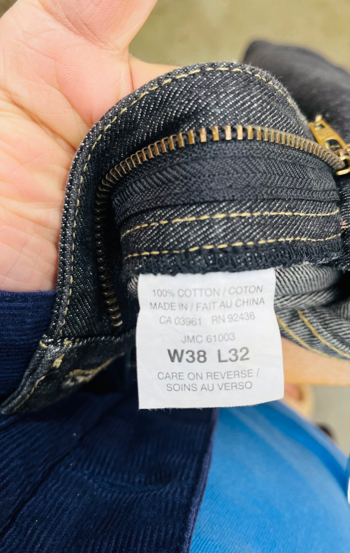 VINTAGE DENVER STRAIGHT LEG W38 X L32 BLACK DENIM