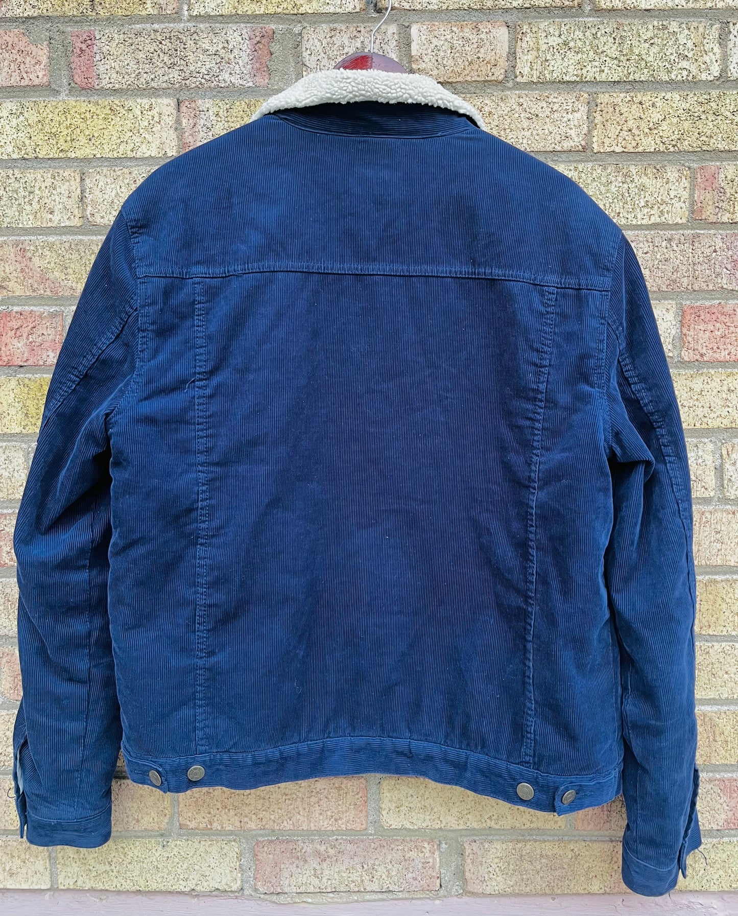 VINTAGE TOPMAN JACKET MENS MEDIUM BLUE DENIM TRUCKER LINED