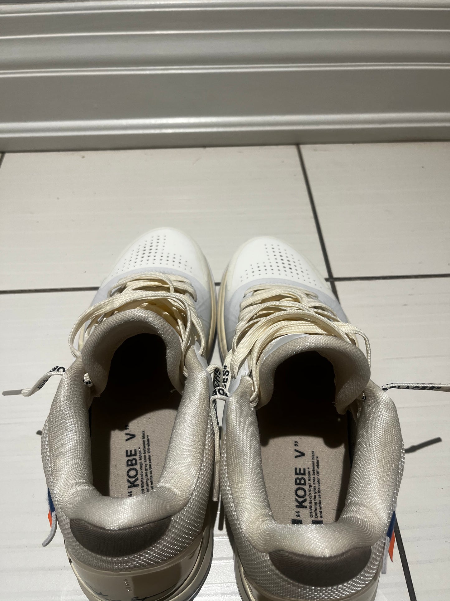 CUSTOM KOBE X OFF-WHITE SNEAKERS SIZE 7.5
