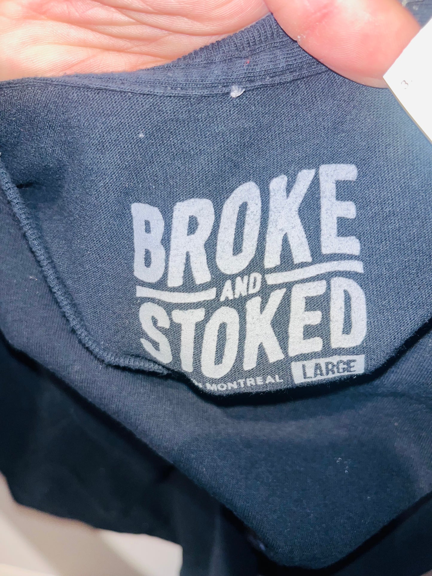 VINTAGE BROKE AND STONED TSHIRT SIZE LARGE