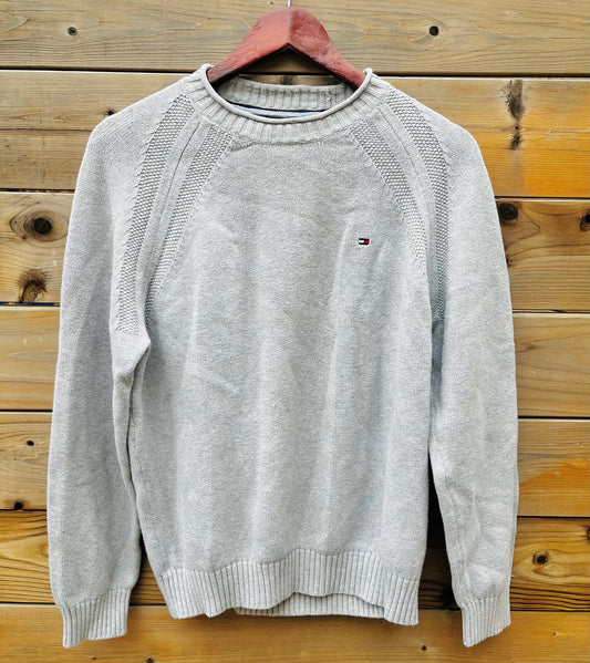 VINTAGE TOMMY HILFIGER GREY SWEATER SIZE MEDIUM