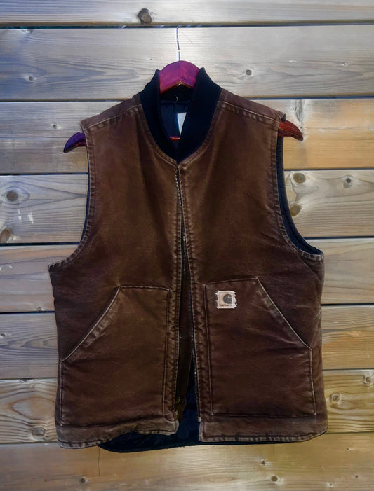 VINTAGE Carhartt  Lined Workwear Vest Jacket sz M/L Adult