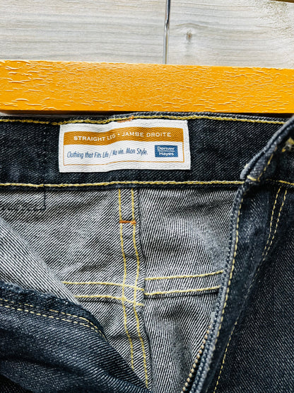 VINTAGE DENVER STRAIGHT LEG W38 X L32 BLACK DENIM