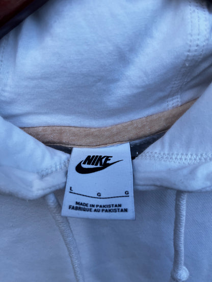 NIKE WHITE HOODIE SIZE LARGE