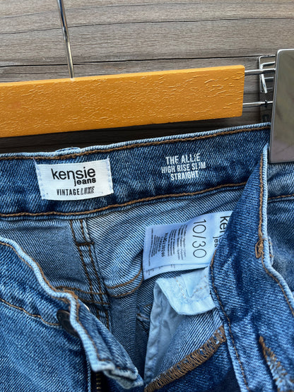 VINTAGE KENSIE DENIM JEANS SIZE 10/30 HIGH RISE SLIM STRAIGHT