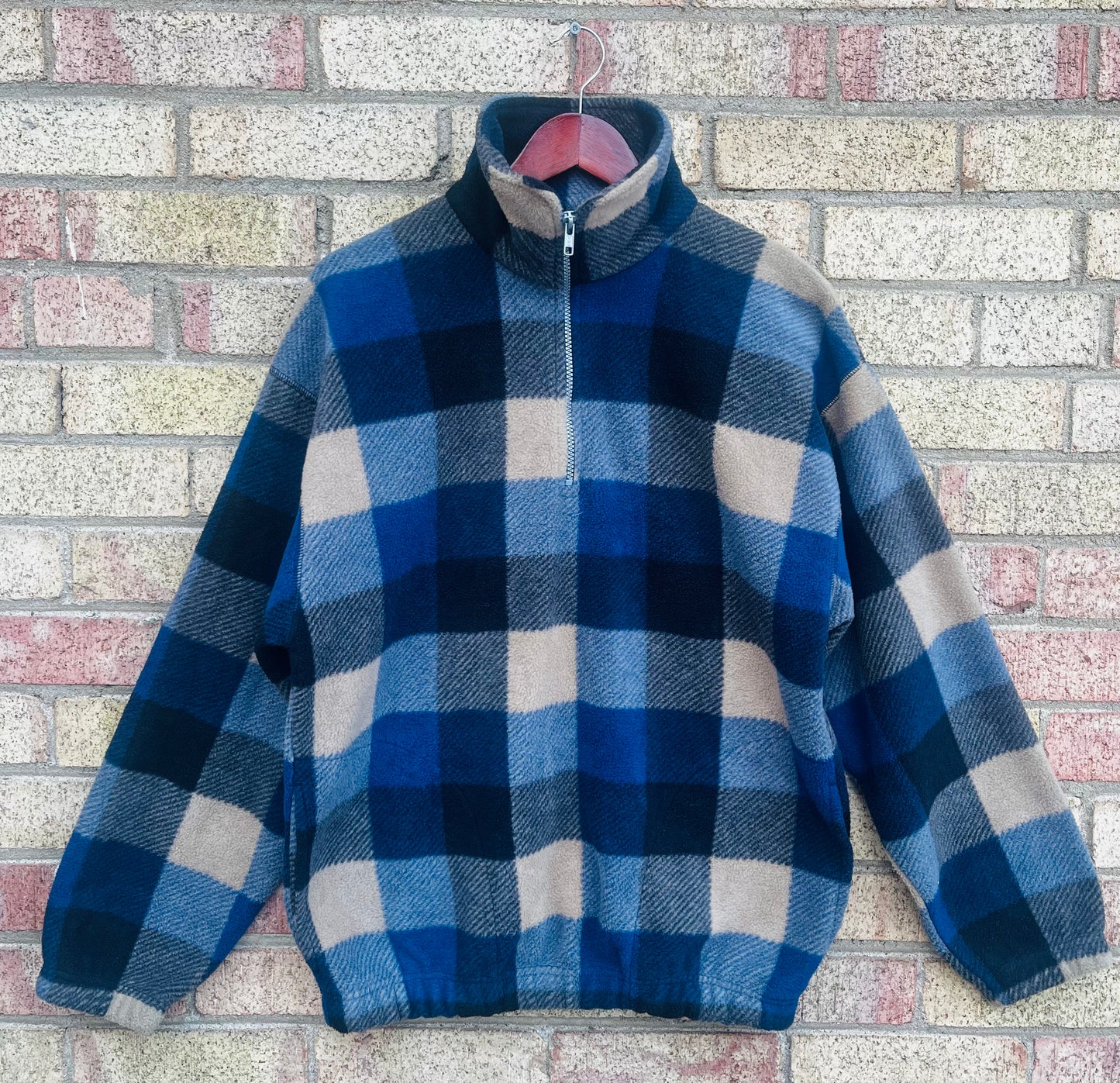 MUNSINGWEAR CHECKED FLEECE SWEATSHIRT