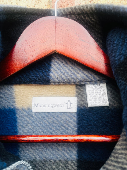 MUNSINGWEAR CHECKED FLEECE SWEATSHIRT