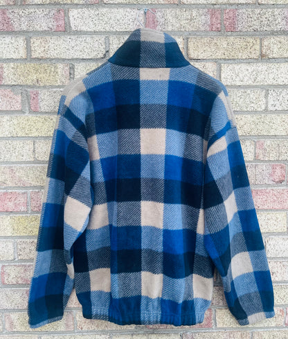 MUNSINGWEAR CHECKED FLEECE SWEATSHIRT