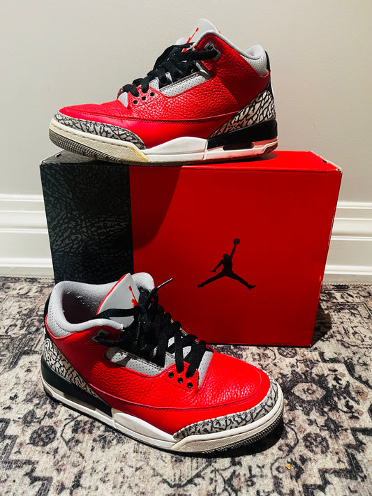 Nike Air Jordan Retro 3 SE Unite Fire Red Cement Size MENS US 8