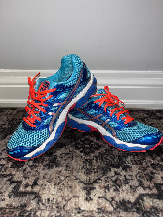 Asics Womens Gel Cumulus 15 Blue Aqua Running Athletic Shoes SIZE US 8½