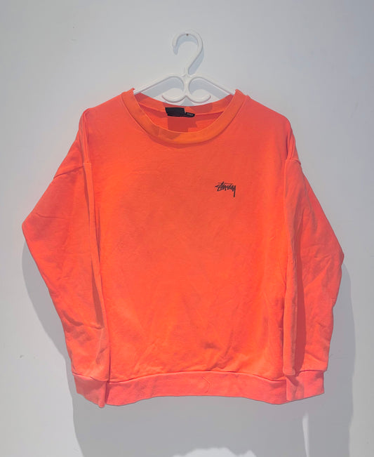 STUSSY ORANGE SWEATSHIRT SIZE LARGE