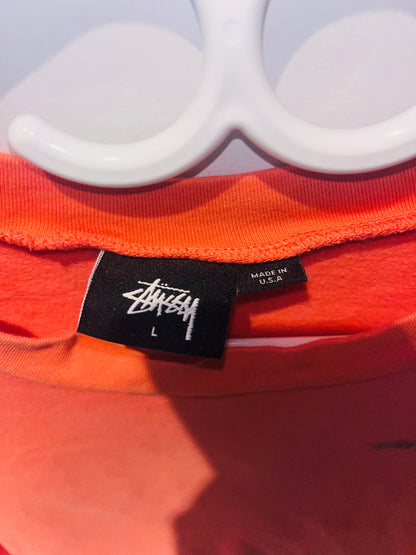 STUSSY ORANGE SWEATSHIRT SIZE LARGE