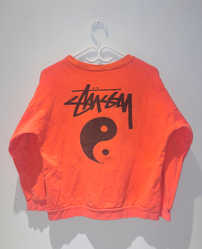 STUSSY ORANGE SWEATSHIRT SIZE LARGE