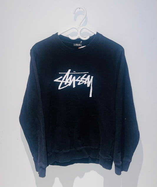 STUSSY BLACK SWEATSHIRT SIZE MEDIUM