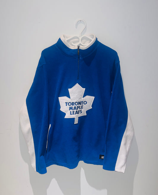 VINTAGE TORONTO MAPLE LEAFS FLEEECE JACKET SIZE LARGE